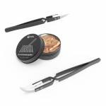 2UUL Pre-cut Desoldering Wicks 2mm*25mm*100pcs with 2pcs Reversed Ceramic Tweezers Kit Set