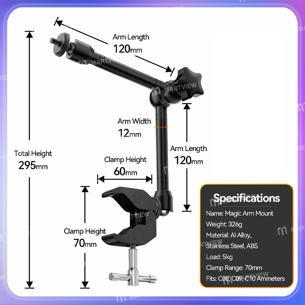 i2c 360-freely-adjustable-angle-magic-arm-mount-compatible-with-i2c-c08-c09-c10-devices-5