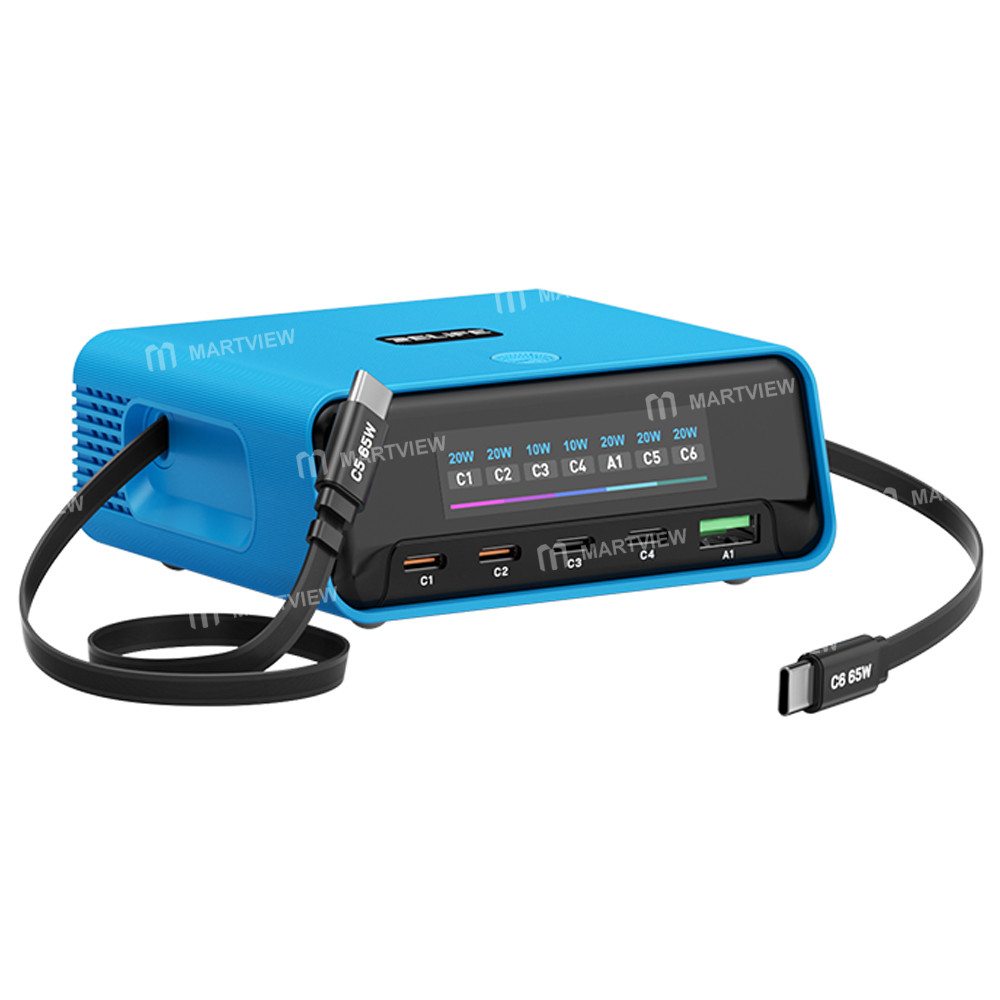 relife q8-pro-120w-gan-multi-port-charger-with-retractable-type-c-cable-compatible-with-avs-dynamic-
