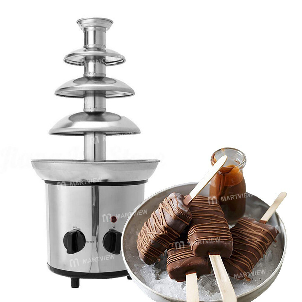 chocolate fountain-4-tier-electric-melting-machine-fondue-pot-set-03
