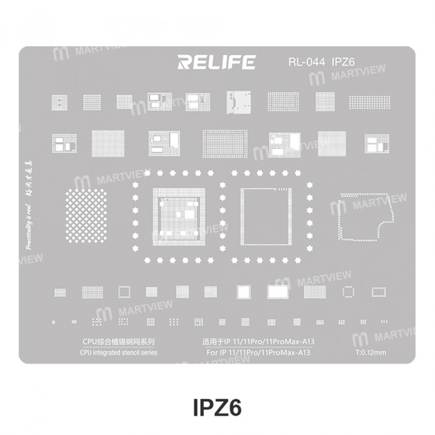 relife rl-044-iphone-series-cpu-tin-planting-steel-mesh-set-13