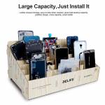 relife rl-001b-pro-24-grid-wooden-durable-multifunctional-mobile-phone-storage-management-box-6