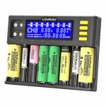 LiitoKala lii-S8 8 Slots LCD Lithium Battery Charger for 26650/21700/20700/18650/18490/18350