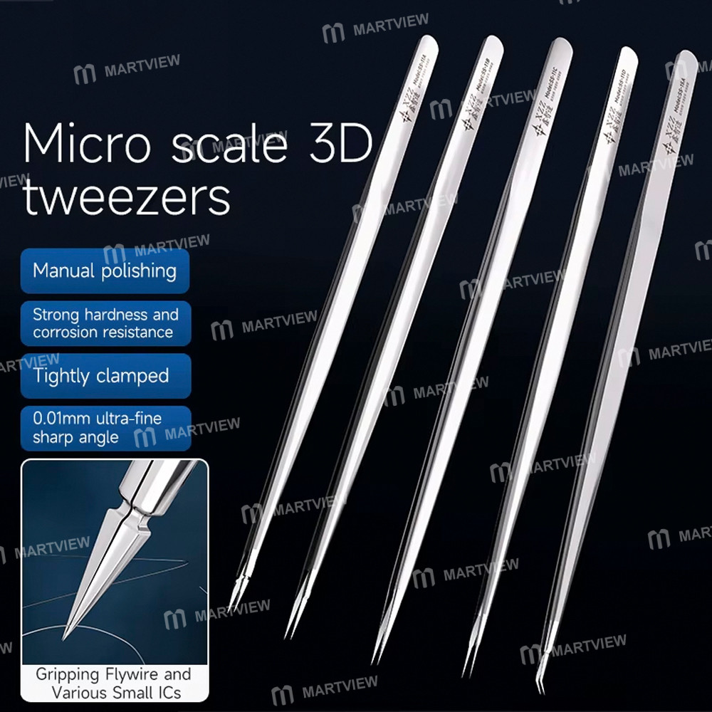 xzz hand-polished-stainless-steel-ultra-hard-001mm-extra-fine-2d-3d-tweezers-2