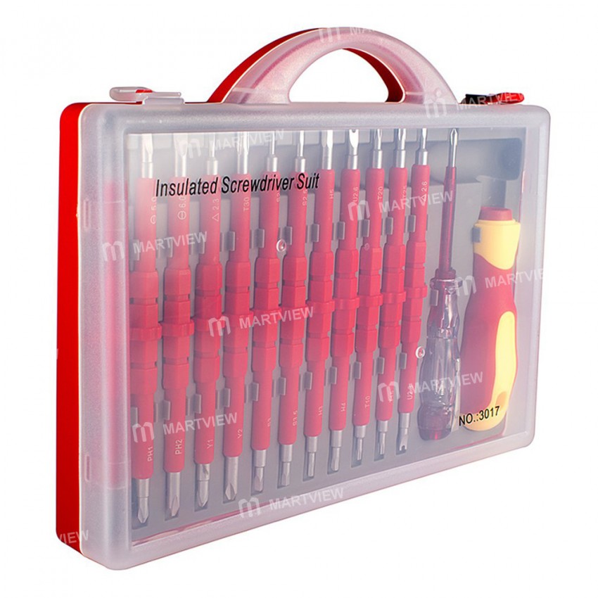 3017 26-in-1 Precision Removable Magnetic Insulated Screwdriver Set for Household Repair