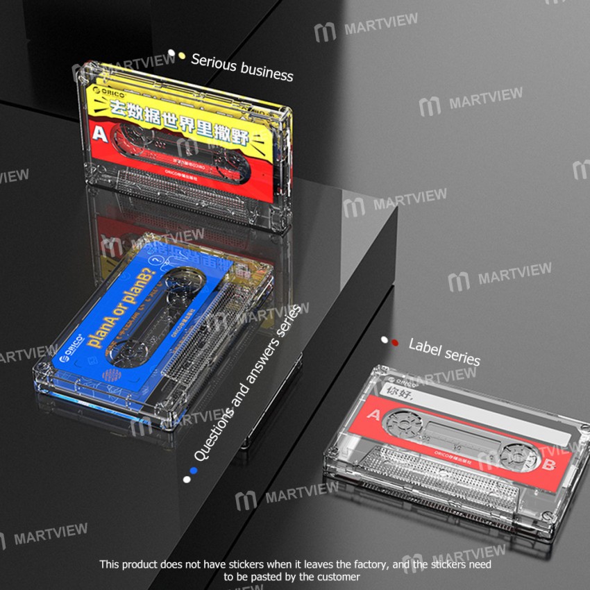 Orico 2.5-inch Max 4TB SATA to USB 3.0 Transparent Retro Tape Type SSD HDD Case