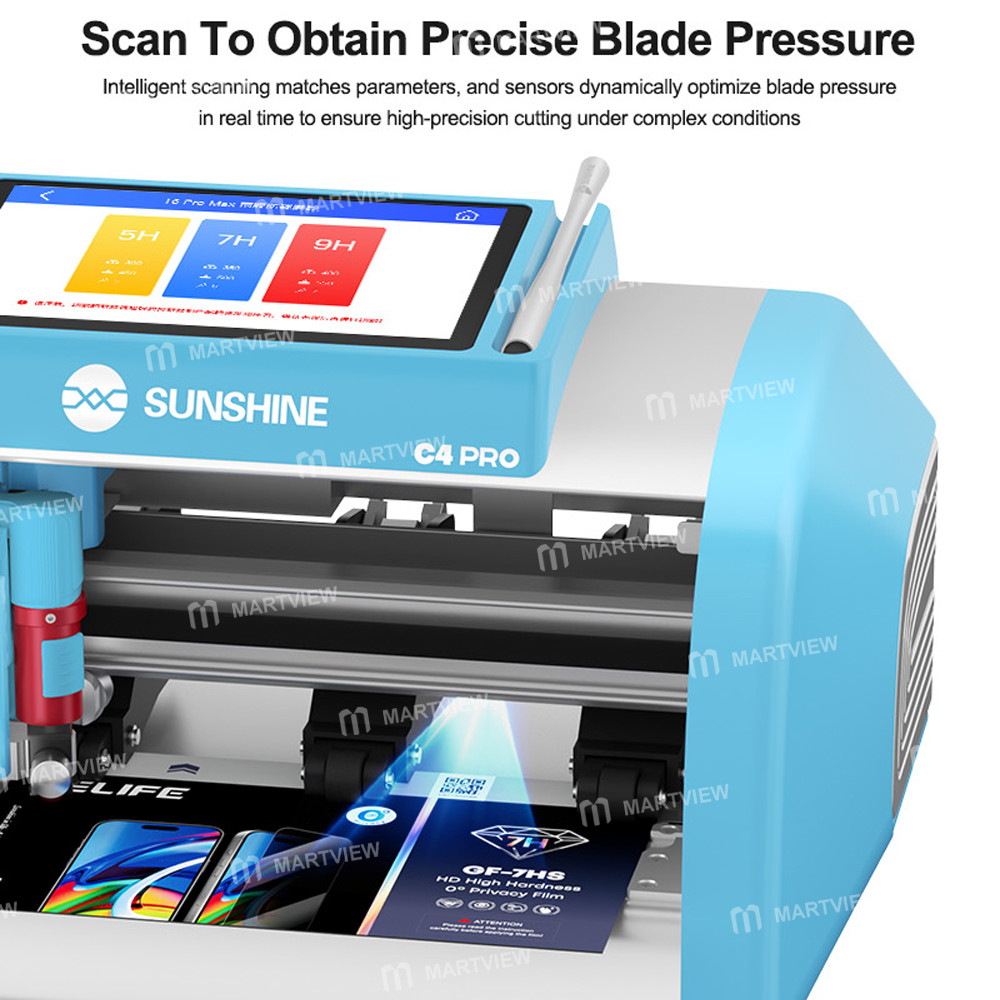sunshine c4-pro-13-inch-intelligent-high-hardness-film-cutting-machine-for-7h-9h-ultra-hard-films-9