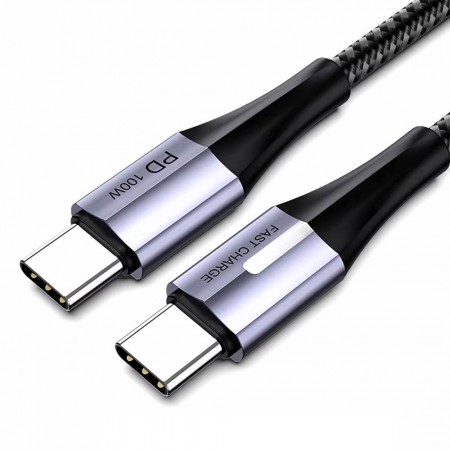 Dual-Head Type-C PD100W Fast Charging Cable for Mobile Phone / Tablet / Laptop - 1Meter