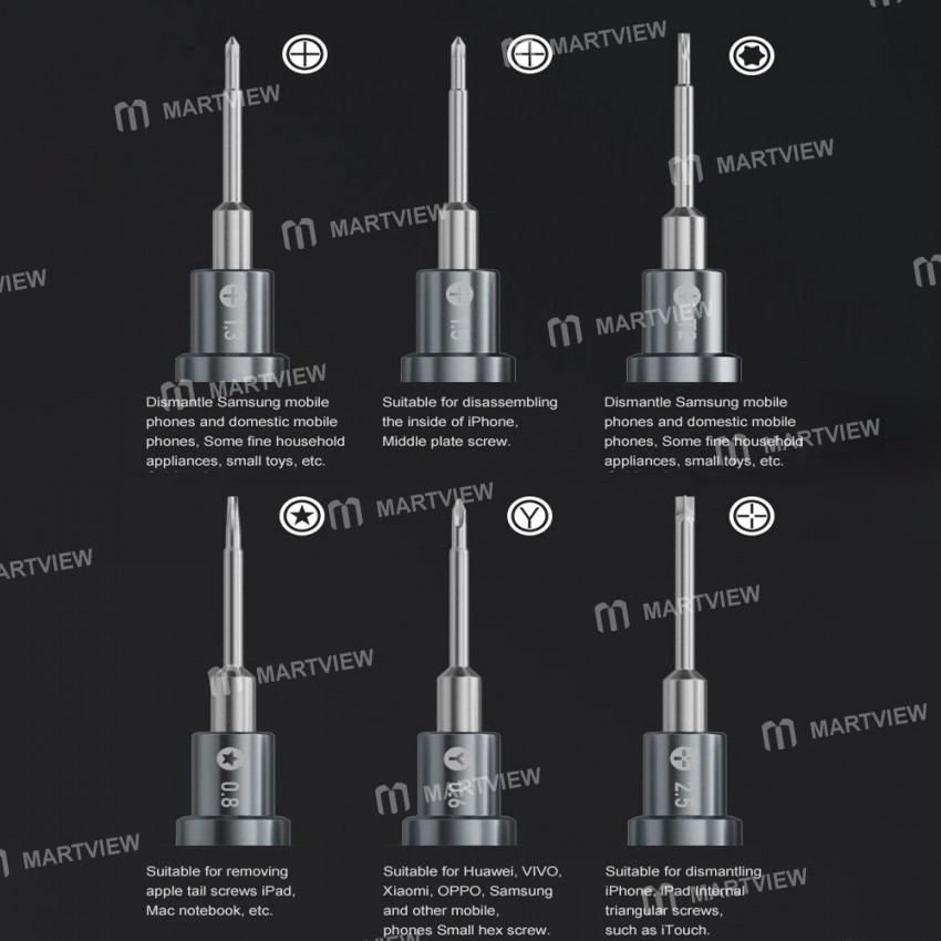 ifixes i6-mini-mortar-magnetic-precision-screwdriver-magnetic-non-slip-screwdriver-set-4