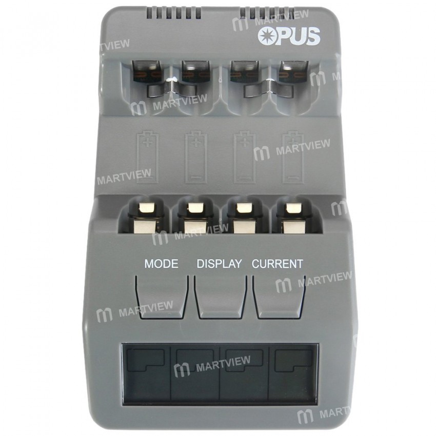 Opus BT-C700 4-Slot LCD Digital Smart Charger for AA / AAA / NiCd / NiMh Battery