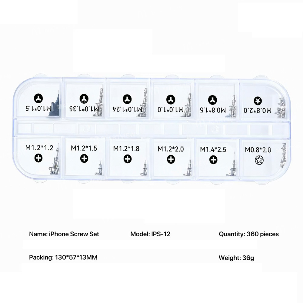 mechanic ips-12-ads-2-replacement-repair-screws-kit-for-iphone-most-android-phones-7