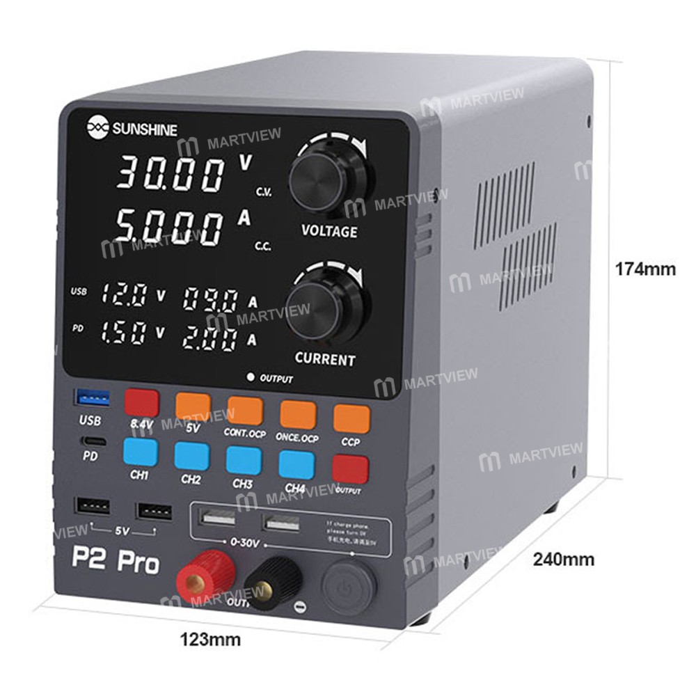 sunshine p2-pro-330w-4-segment-storage-channel-high-precision-adjustable-dc-stabilized-power-supply-