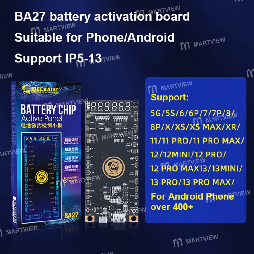 Mechanic BA27 Battery Activation Detection Board with USB Cable Latest Support iPhone13 Series / And