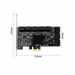 16Port PCIe to SATA Controller Expansion Card PCI-E3.0 SATA 3.0 X4 Interface with Bracket for Chia M