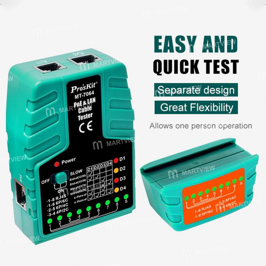 proskit mt-7064-c-2-in-1-separate-type-multi-functional-video-surveillance-poe-network-cable-tester-
