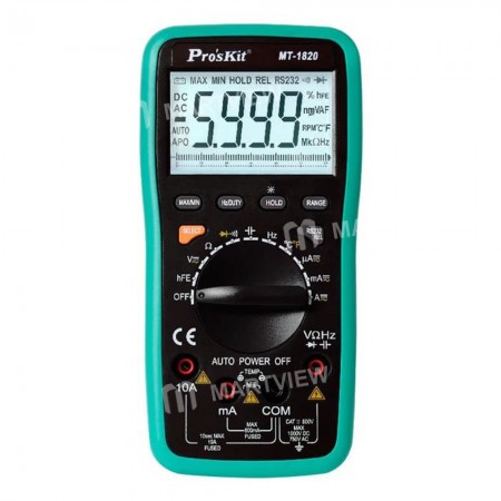 Pro'skit MT-1820 3 5 / 6 Dual Display Multi-function Anti-Burning Digital Multimeter with USB Connector