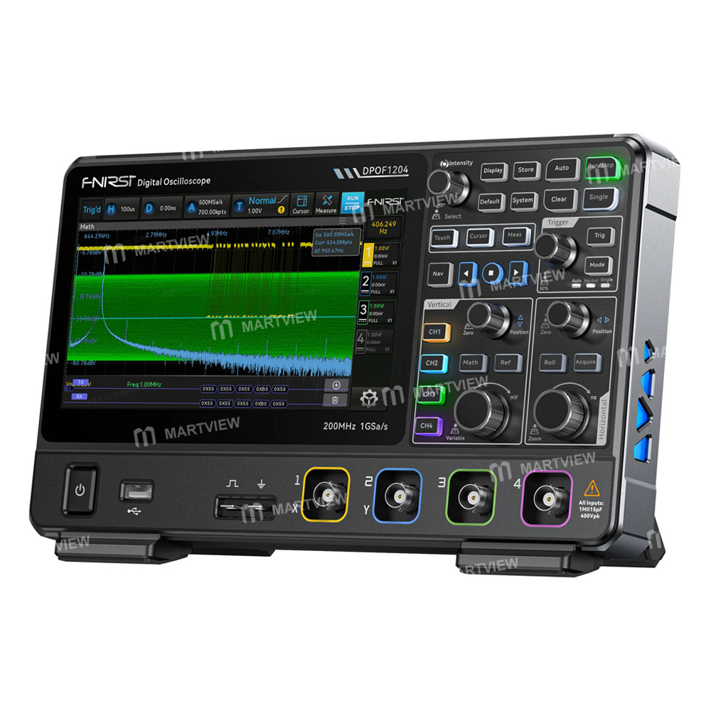 fnirsi dpof1204-200mhz-1gsa-s-4-channel-high-refresh-rate-desktop-digital-fluorescence-oscilloscope-
