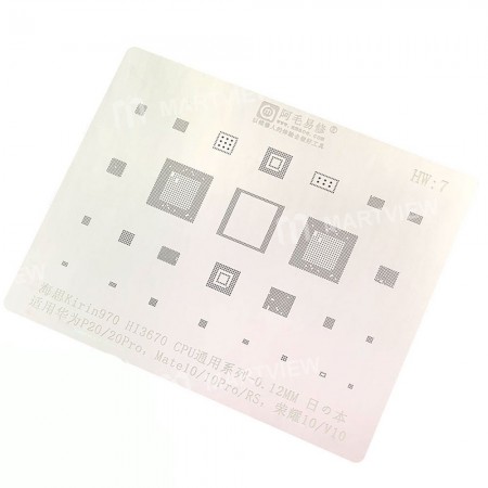0.12MM Multi-Function CPU BGA Reballing Stencil Plant Tin Steel Net for Huawei P20 Mate10 Mate10 Pro Honor 10 V10