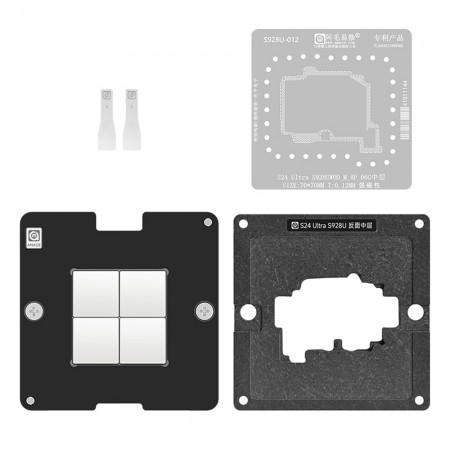 Amaoe Reverse Middle Layer BGA Reballing Stencil Platform Set for Samsung S24 Ultra S928U