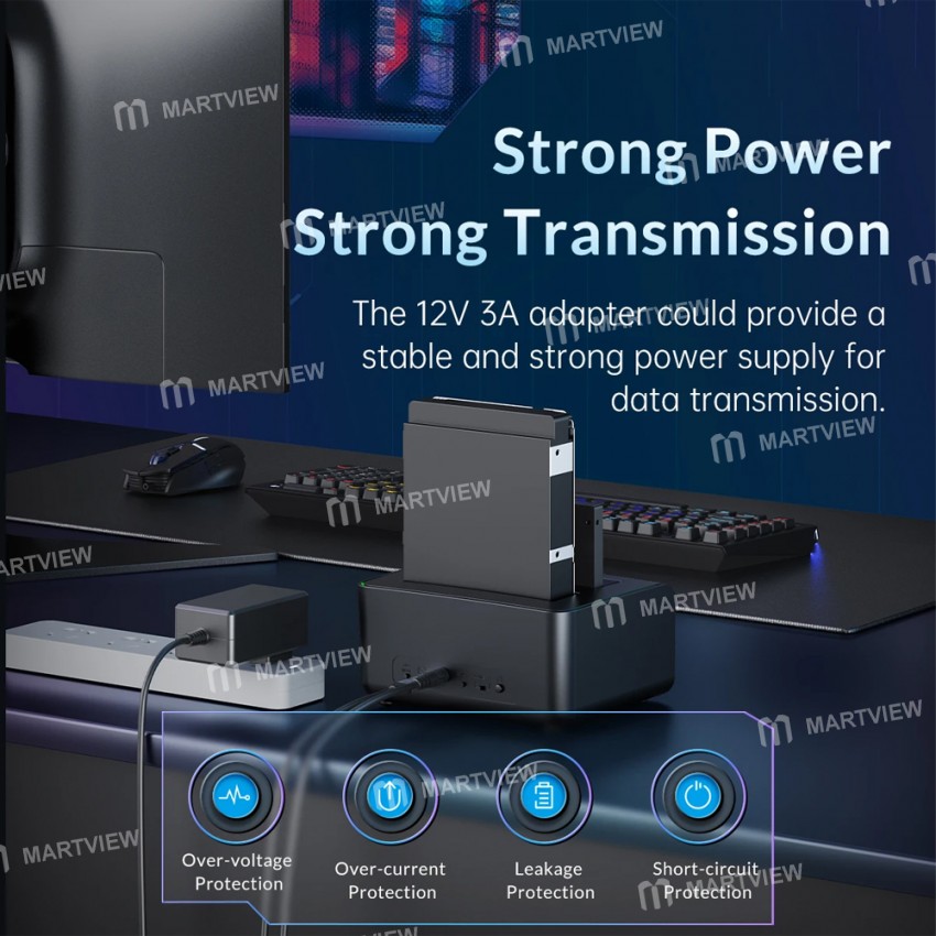 orico 8828-series-rgb-light-2-bay-type-c-10gbps-hard-disk-docking-station-with-offline-clone-12