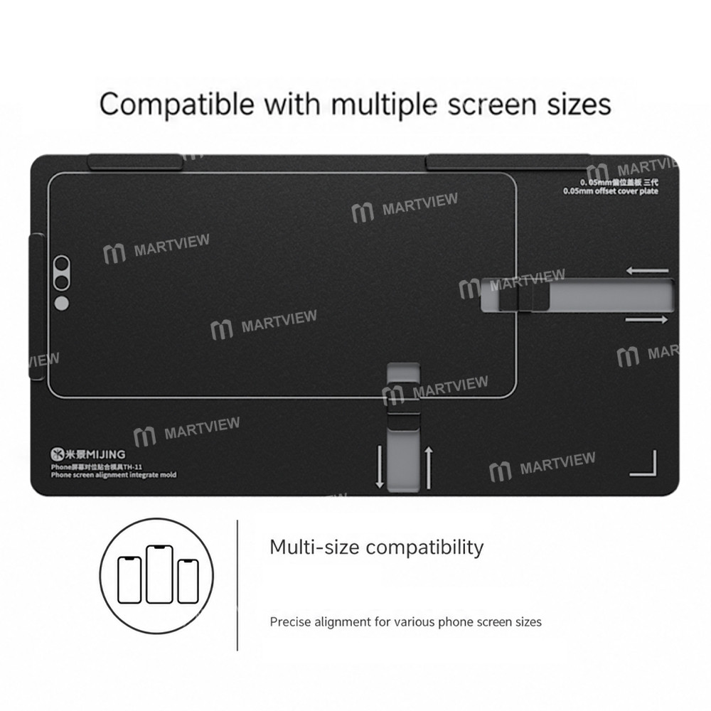 mijing th-11-universal-phone-screen-alignment-integrated-mold-for-iphone-12-to-17pro-max-11