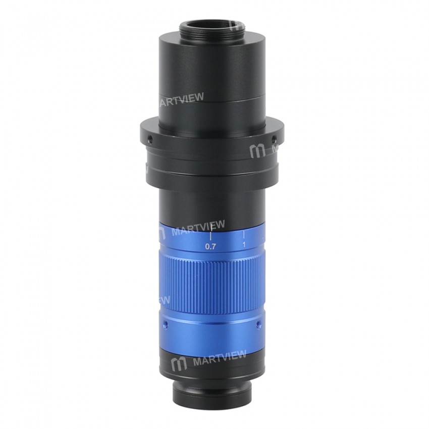 0.7X-5.6X Adjustable Continuous Magnification 300X 450X 600X Zoom C-mount Monocular Lens Suitable Fo