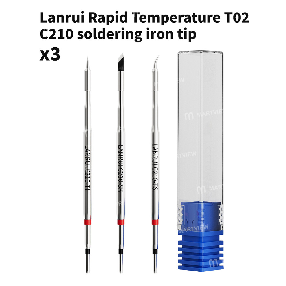 lanrui t02-c210-integrated-electroplated-soldering-iron-tips-compatible-with-c210-soldering-station-