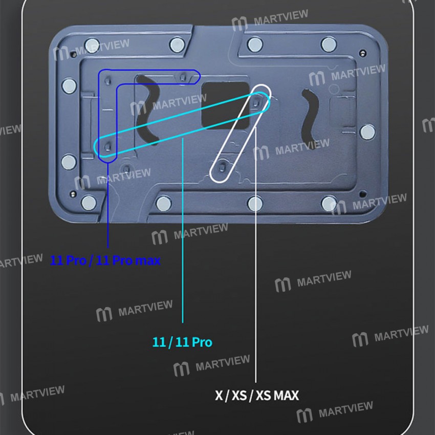 TuoLi TL-19A 10in1 BGA Mid-level Motherboard Reballing Stencil Platform for iPhone X - 12 Pro Max
