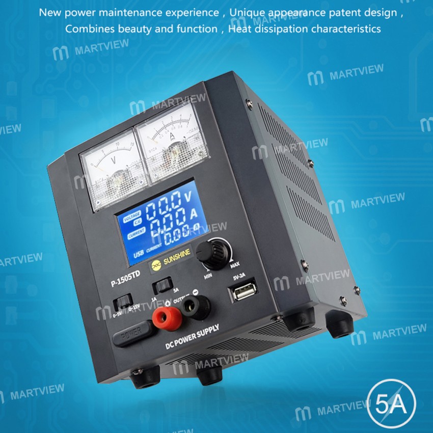 Sunshine P-1505TD 15V 5A Adjustable Intelligent DC Regulated Power Supply with LED Display