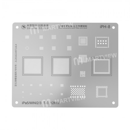 MiJing Reballing Stencil Plant Tin Steel Net for iPad 5 / iPad mini 2 / iPad mini 3