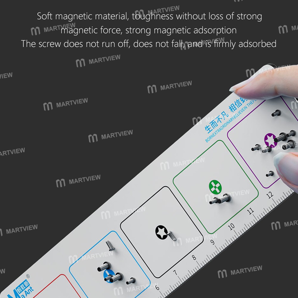 maant cx-002-portable-dual-use-magnetic-screws-storage-mat-with-measuring-ruler-9