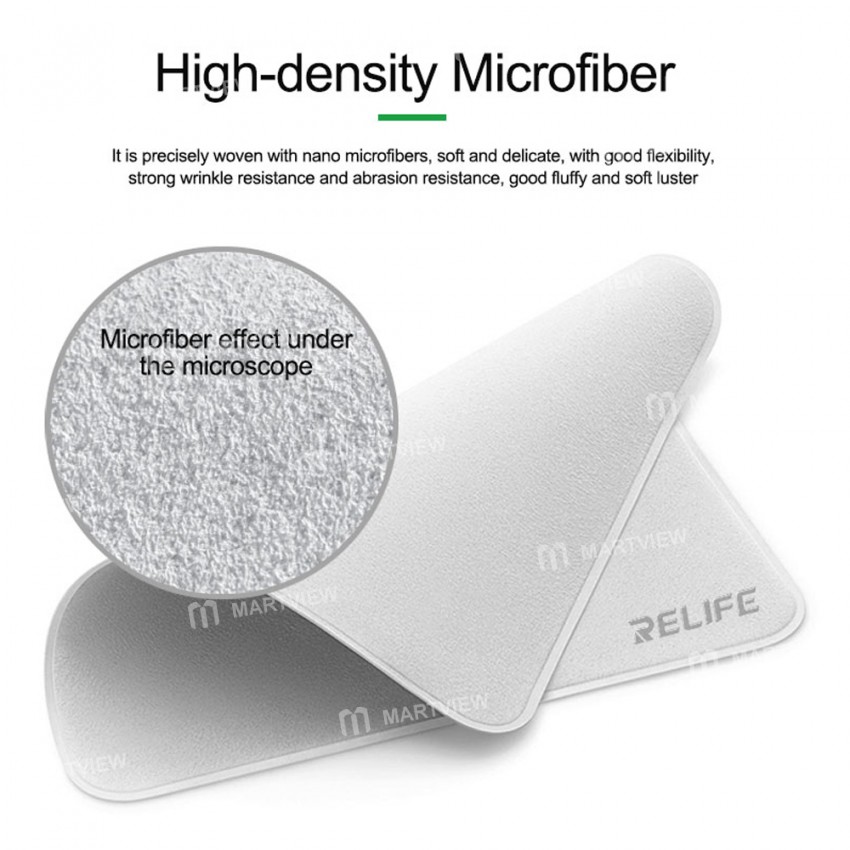 Relife RL-045C Microfiber Double-layer Polishing Cleaning Cloth for Screen / Glass Back Cover Cleani