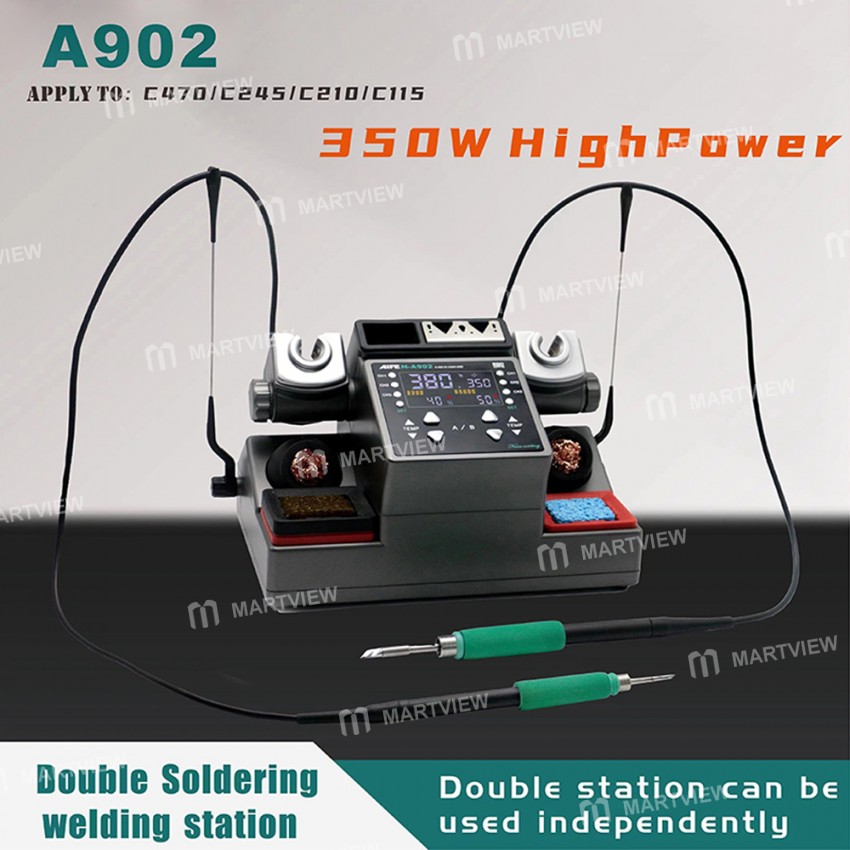 Aifen A902 C115 / C210 / C245 Double Station Welding Rework Station for Phone PCB IC Repair Solderin