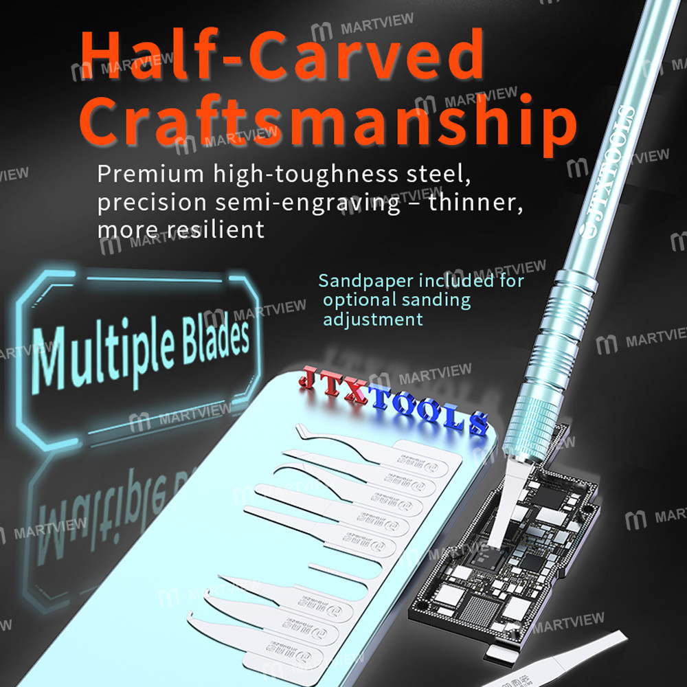 jtx half-blade-bs-2-11-in-1-multi-functional-high-toughness-steel-blade-set-for-pcb-repair-4
