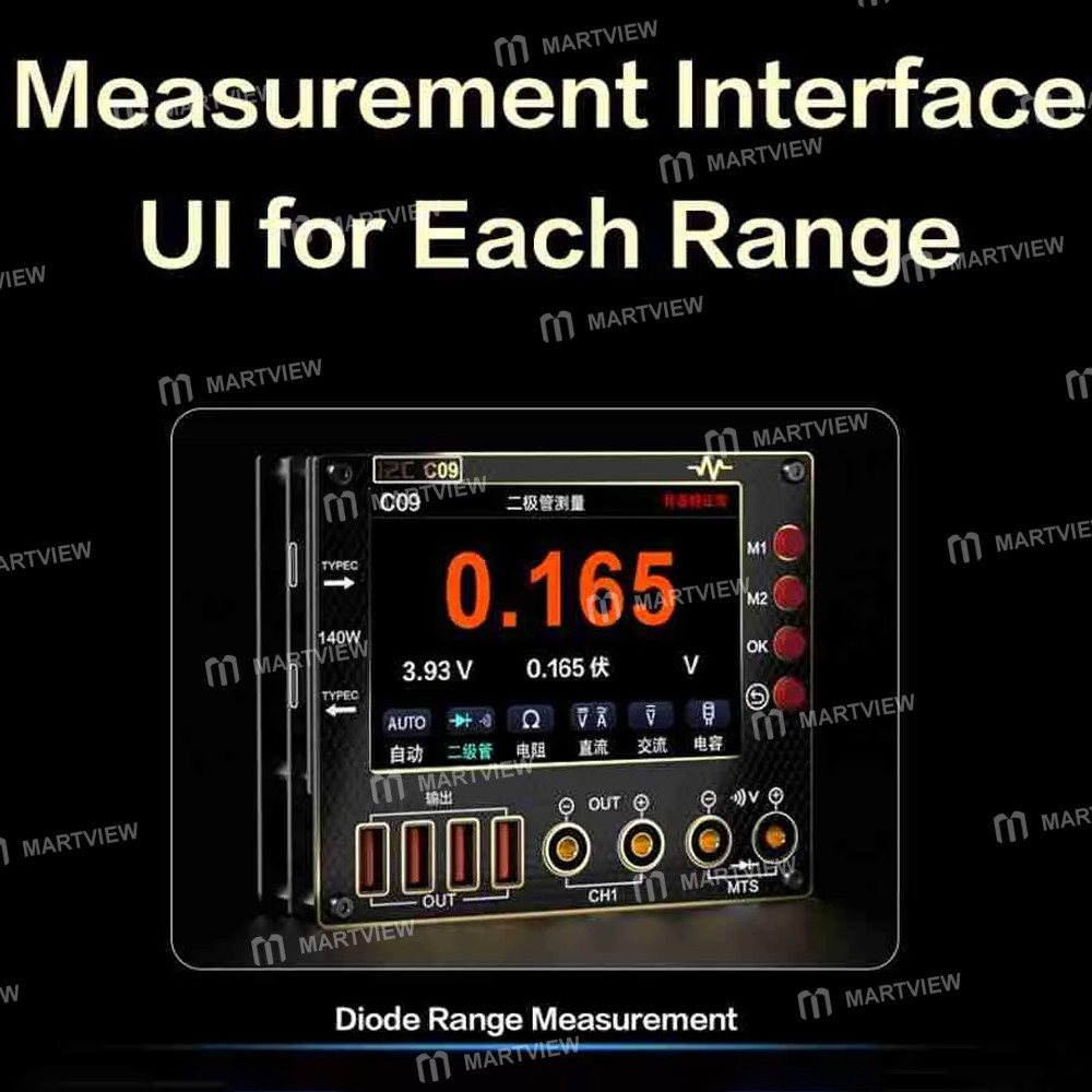 i2c full-function-multimeter-board-for-c09-c10-ammeter-multimeter-function-upgrade-8