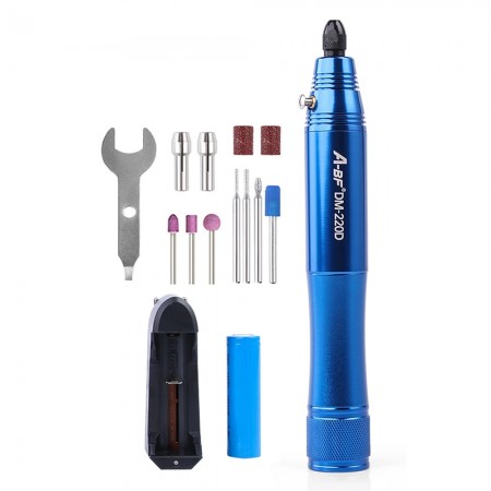 A-BF DM-220D Handhold Cordless Lithium Mini Electric Grinding Pen with Polishing Accessories
