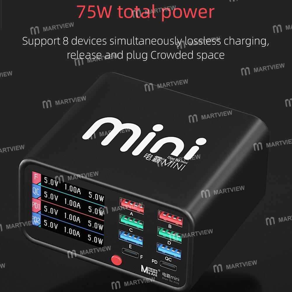 maant dianba-mini-75w-multi-function-8-port-pd-charger-support-pd-fast-charging-7