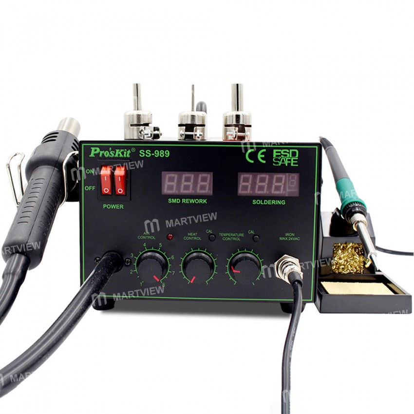 Pro'sKit SS989 700W 2in1 SMD LeadFree Hot Air Solder Station with