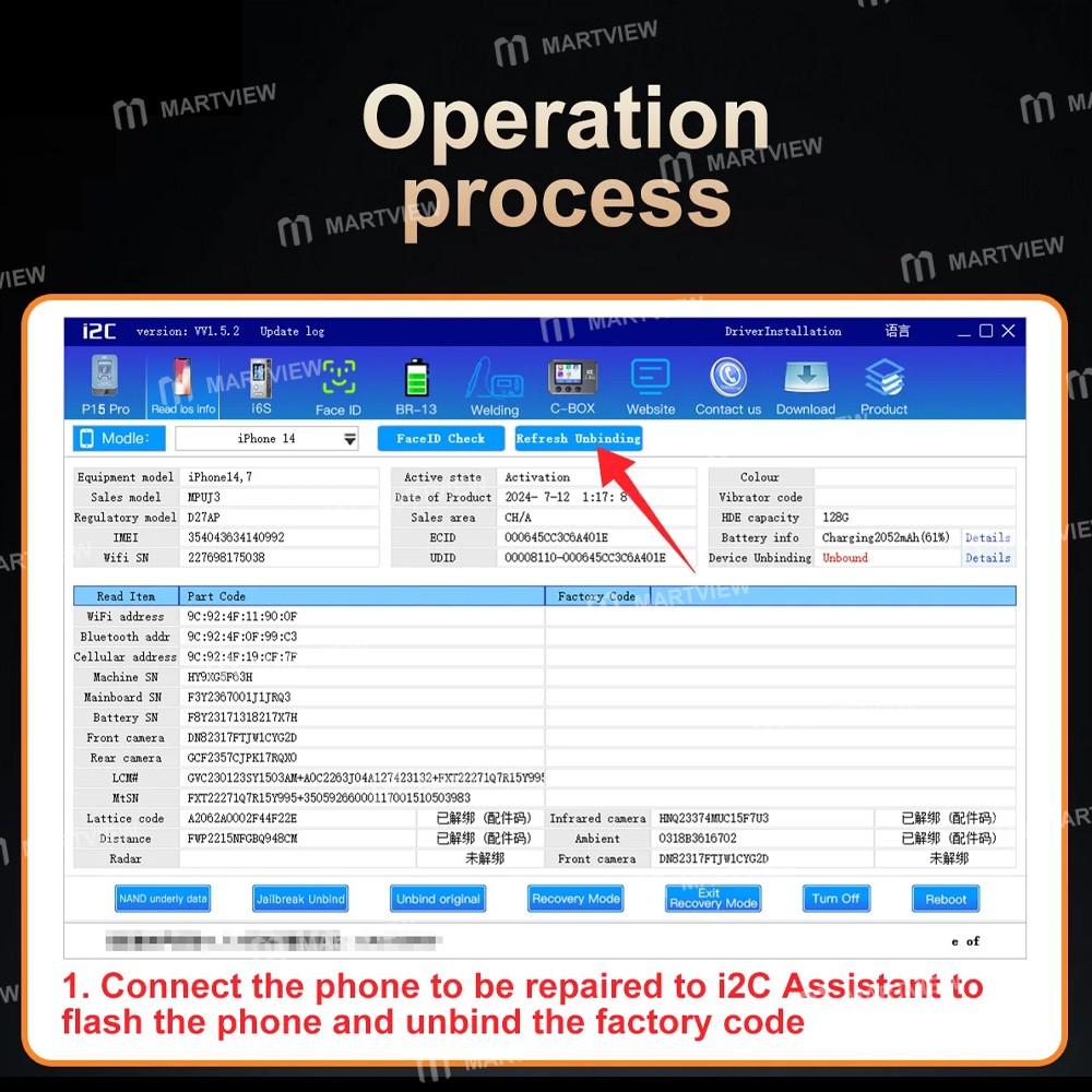 i2c i6s-laser-ladar-data-read-write-repair-adaptor--fpc-flex-cable-for-iphone-12-to-14pm-11