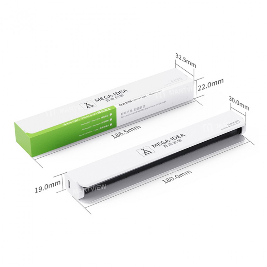 Mega-idea Dust Detection Lamp with Green and White Two-color Light Source