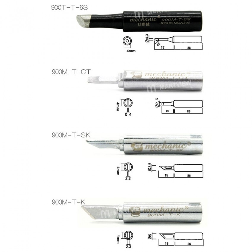 Mechanic High Quality 900MT 936 Lead-free Anti-static Solder Iron Tip Iron Head