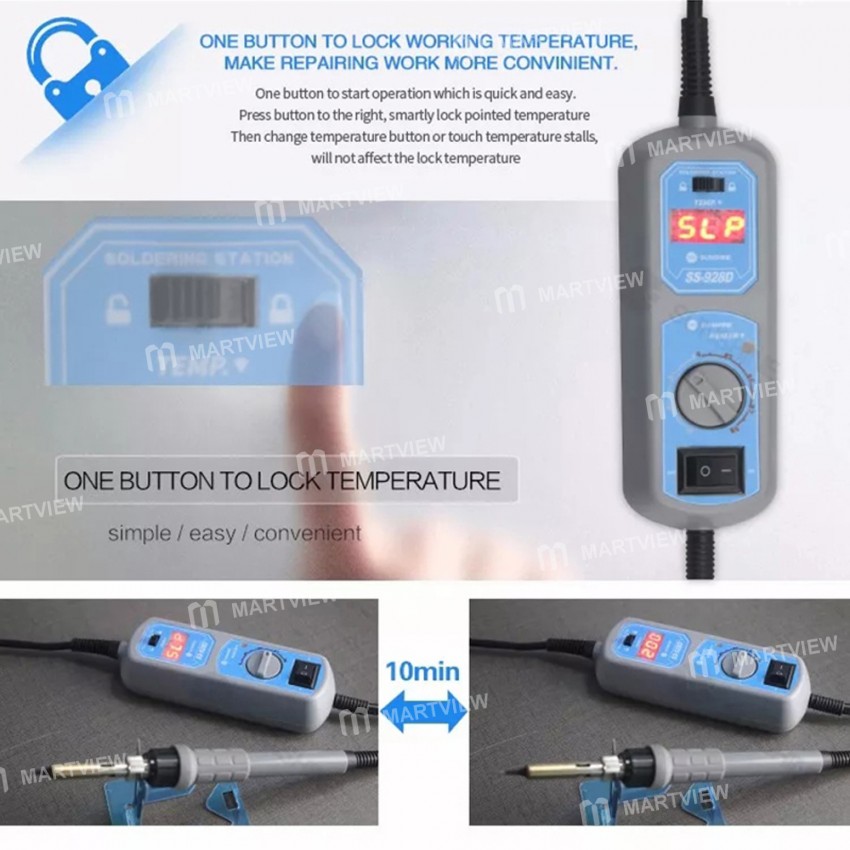 Sunshine SS-928D 65W Smart Thermostat Soldering Iron with LED Digital Display