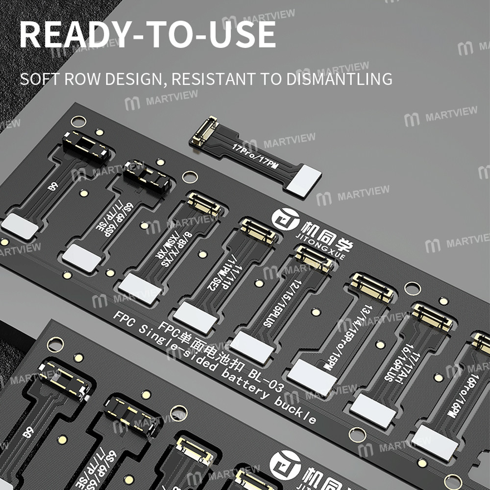 jtx bl-03-power-cable-battery-soft-fpc-connector-supports-iphone-6-to-17-series-7