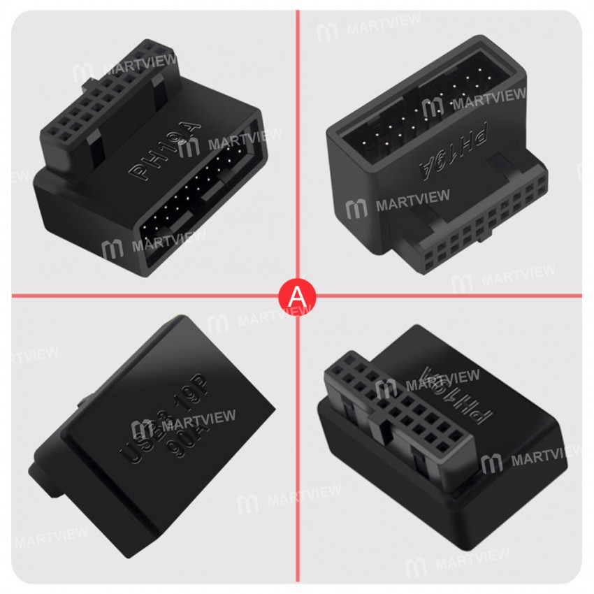 usb 30-19p-20p-90-degree-computer-motherboard-header-adapter-5