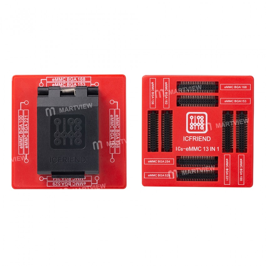 eMate X 13 in 1 ICFriend Edition EMMC Tool BGA Socket for Easy JTAG Plus / RIFF / Medusa Pro Box Sup
