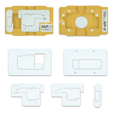 B&R IP-A06 Middle Layer Motherboard Tin Planting Platform for iPhone X / XS / XS Max / 11 / 11 Pro / 11Pro Max