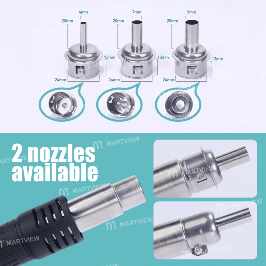 Yihua 959D-II 700W Easy Plug-pull Nozzles Hot Air Gun Rework Desoldering Station