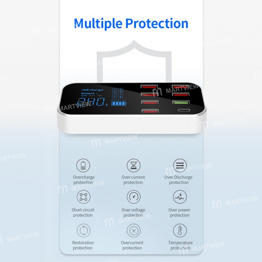 8 port-usb-qc30-quick-charging-intelligent-vehicle-charger-with-led-display-9