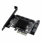 10Port PCIe to SATA Controller Expansion Card PCI-E3.0 SATA 3.0 X4 Interface with Bracket for Chia M
