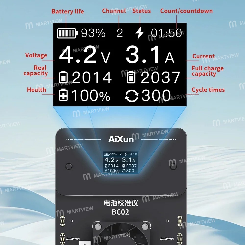 aixun bc02-dual-channel-battery-calibrator-for-iphone-11-to-14pro-max-8